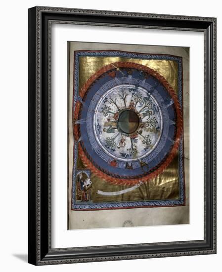 Illumination from Hildegard von Bingen's Liber Divinorum Operum, 1165-Werner Forman-Framed Photographic Print