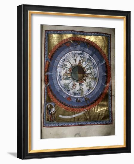 Illumination from Hildegard von Bingen's Liber Divinorum Operum, 1165-Werner Forman-Framed Photographic Print