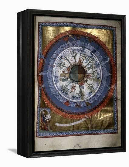 Illumination from Hildegard von Bingen's Liber Divinorum Operum, 1165-Werner Forman-Framed Premier Image Canvas