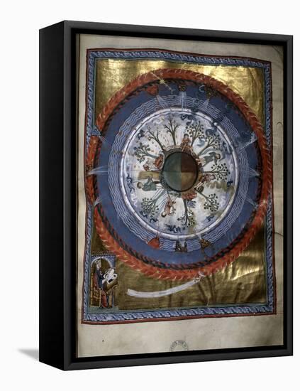 Illumination from Hildegard von Bingen's Liber Divinorum Operum, 1165-Werner Forman-Framed Premier Image Canvas