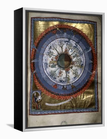 Illumination from Hildegard von Bingen's Liber Divinorum Operum, 1165-Werner Forman-Framed Premier Image Canvas