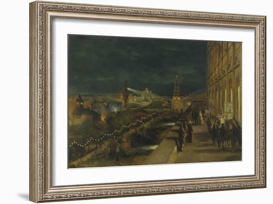 Illumination of Moscow on the Occasion of the Coronation of Emperor Alexander III-Nikolai Yegorovich Makovsky-Framed Giclee Print