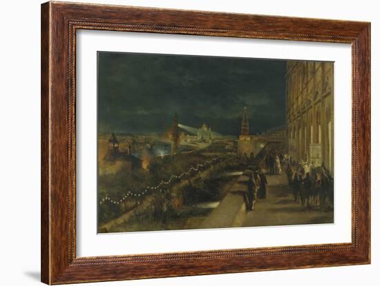 Illumination of Moscow on the Occasion of the Coronation of Emperor Alexander III-Nikolai Yegorovich Makovsky-Framed Giclee Print