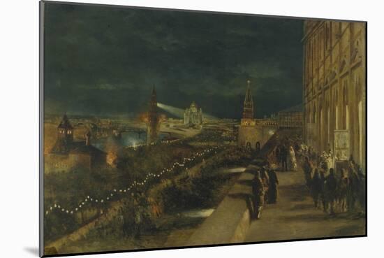 Illumination of Moscow on the Occasion of the Coronation of Emperor Alexander III-Nikolai Yegorovich Makovsky-Mounted Giclee Print