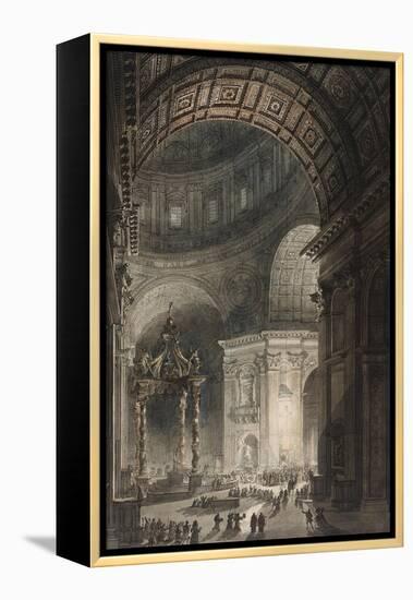 Illumination of the Cross in St. Peter's on Good Friday, 1787-Giovanni Battista Piranesi-Framed Premier Image Canvas