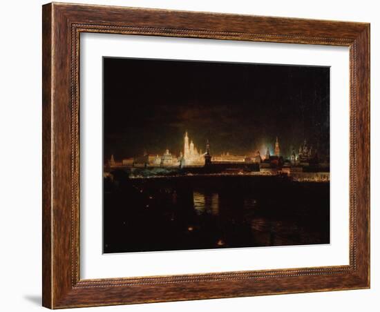 Illumination of the Moscow Kremlin, 1883-Oskar Adolfovich Hofman-Framed Giclee Print