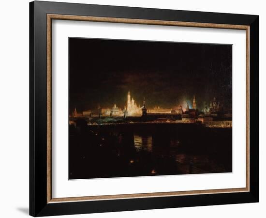 Illumination of the Moscow Kremlin, 1883-Oskar Adolfovich Hofman-Framed Giclee Print