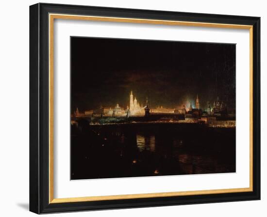 Illumination of the Moscow Kremlin, 1883-Oskar Adolfovich Hofman-Framed Giclee Print