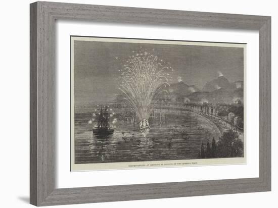 Illuminations at Mentone in Honour of the Queen's Visit-null-Framed Giclee Print