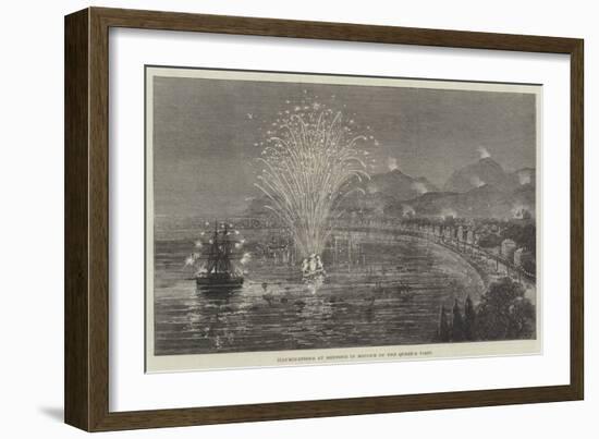 Illuminations at Mentone in Honour of the Queen's Visit-null-Framed Giclee Print