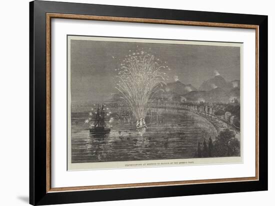 Illuminations at Mentone in Honour of the Queen's Visit-null-Framed Giclee Print