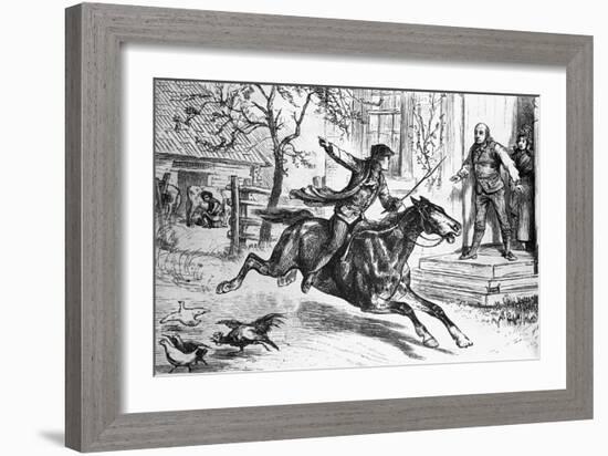 Illus. of Paul Revere on Horseback-null-Framed Giclee Print