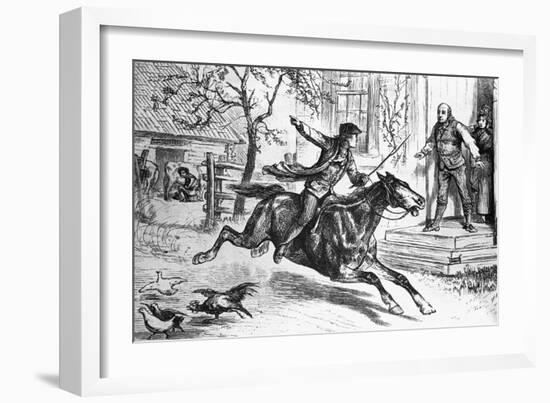 Illus. of Paul Revere on Horseback-null-Framed Giclee Print