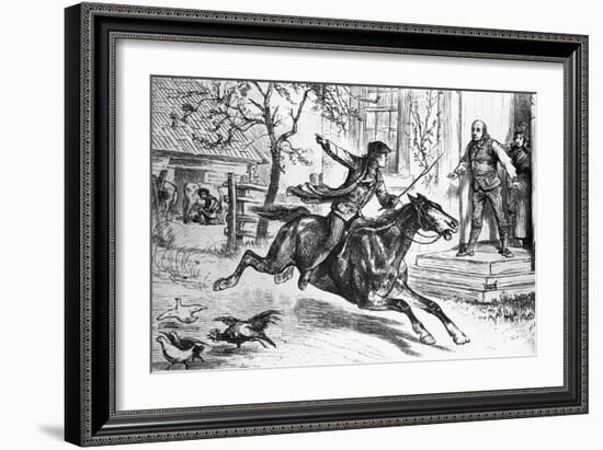 Illus. of Paul Revere on Horseback-null-Framed Giclee Print