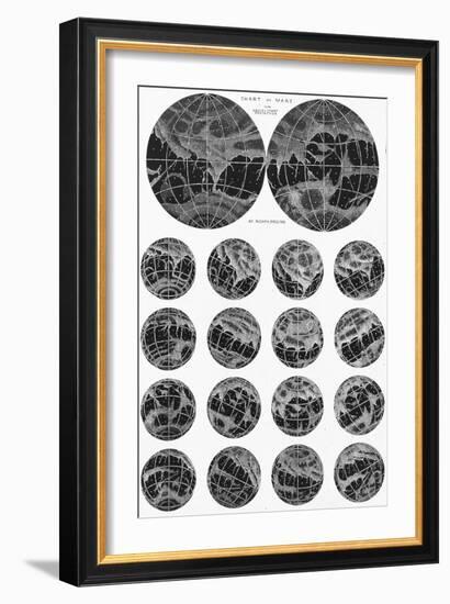 Illustrated Collection of the Planet Mars-null-Framed Giclee Print