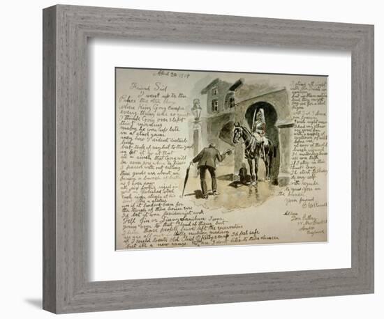 Illustrated Letter, 20th April 1914-Charles Marion Russell-Framed Giclee Print