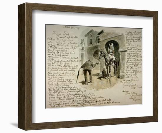 Illustrated Letter, 20th April 1914-Charles Marion Russell-Framed Giclee Print