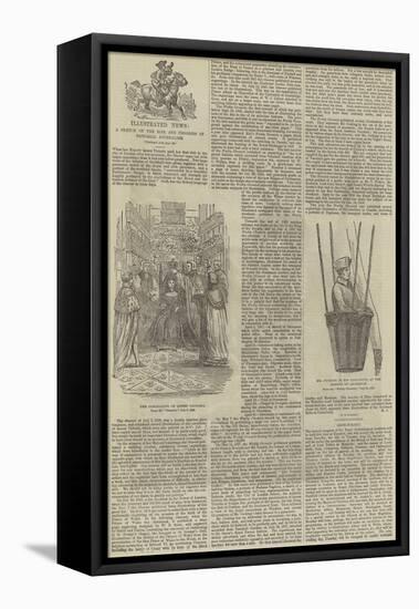 Illustrated News, a Sketch of the Rise and Progress of Pictorial Journalism-null-Framed Premier Image Canvas