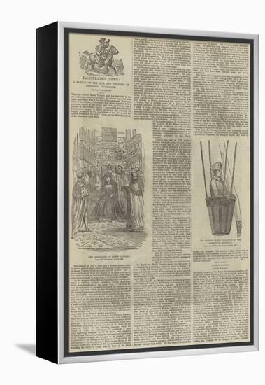 Illustrated News, a Sketch of the Rise and Progress of Pictorial Journalism-null-Framed Premier Image Canvas