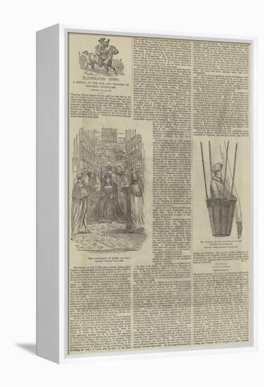 Illustrated News, a Sketch of the Rise and Progress of Pictorial Journalism-null-Framed Premier Image Canvas