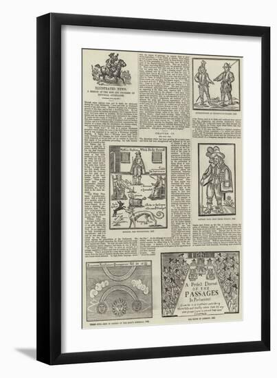 Illustrated News, a Sketch of the Rise and Progress of Pictorial Journalism-null-Framed Giclee Print