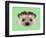 Illustrated Portrait of Hedgehog. Cute Head of Wild Spiny Mammal on Green Background.-ant_art-Framed Premium Giclee Print