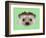 Illustrated Portrait of Hedgehog. Cute Head of Wild Spiny Mammal on Green Background.-ant_art-Framed Premium Giclee Print