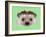 Illustrated Portrait of Hedgehog. Cute Head of Wild Spiny Mammal on Green Background.-ant_art-Framed Art Print