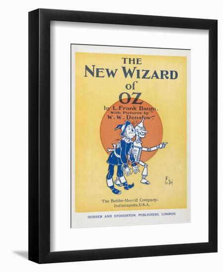 Illustrated Title Page Showing the Scarecrow and the Tin Woodman-William Denslow-Framed Giclee Print