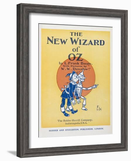 Illustrated Title Page Showing the Scarecrow and the Tin Woodman-William Denslow-Framed Giclee Print