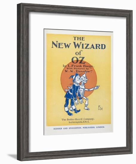 Illustrated Title Page Showing the Scarecrow and the Tin Woodman-William Denslow-Framed Giclee Print