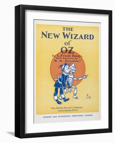 Illustrated Title Page Showing the Scarecrow and the Tin Woodman-William Denslow-Framed Giclee Print