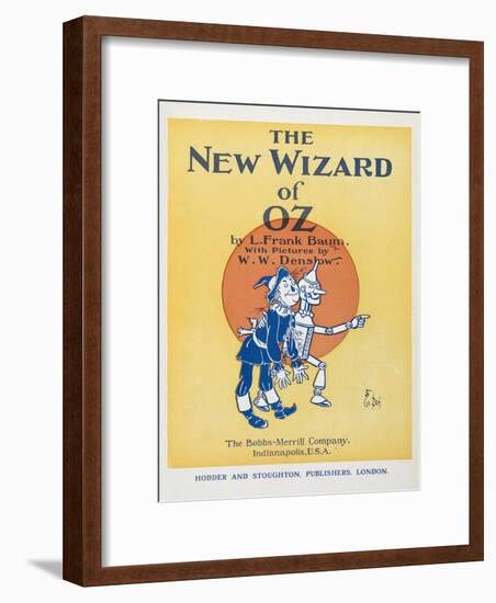 Illustrated Title Page Showing the Scarecrow and the Tin Woodman-William Denslow-Framed Giclee Print