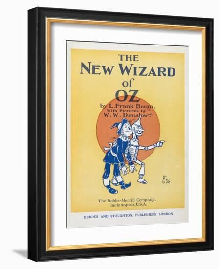 Illustrated Title Page Showing the Scarecrow and the Tin Woodman-William Denslow-Framed Giclee Print