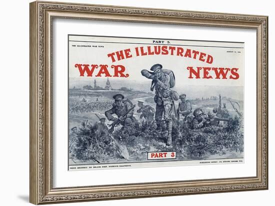 Illustrated War News Front Cover, Attacking Infantrymen-Richard Caton Woodville-Framed Art Print