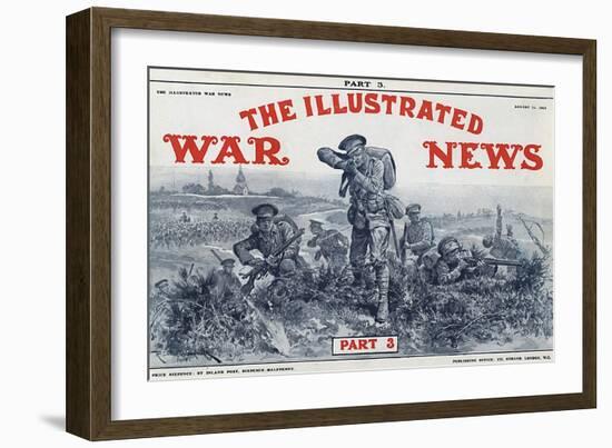 Illustrated War News Front Cover, Attacking Infantrymen-Richard Caton Woodville-Framed Art Print