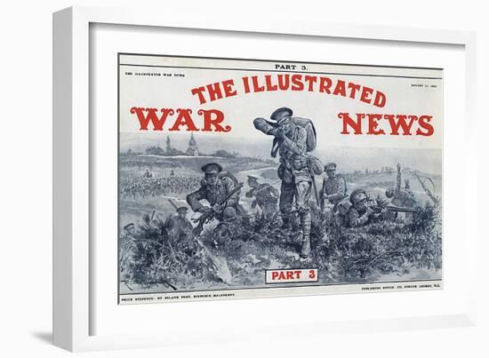 Illustrated War News Front Cover, Attacking Infantrymen-Richard Caton Woodville-Framed Art Print
