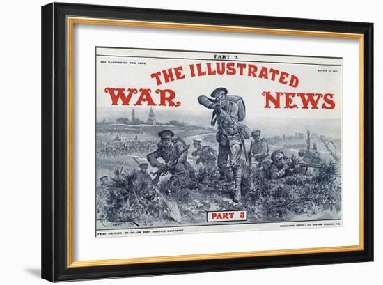 Illustrated War News Front Cover, Attacking Infantrymen-Richard Caton Woodville-Framed Art Print