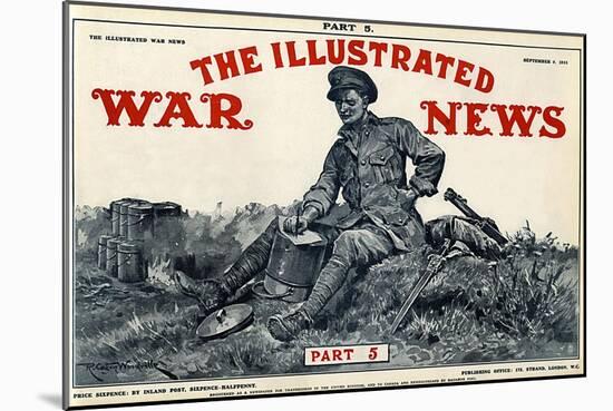 Illustrated War News Front Cover, Soldier Writing Letter-Richard Caton Woodville-Mounted Art Print