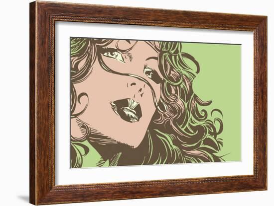 Illustrated Woman-Whoartnow-Framed Giclee Print