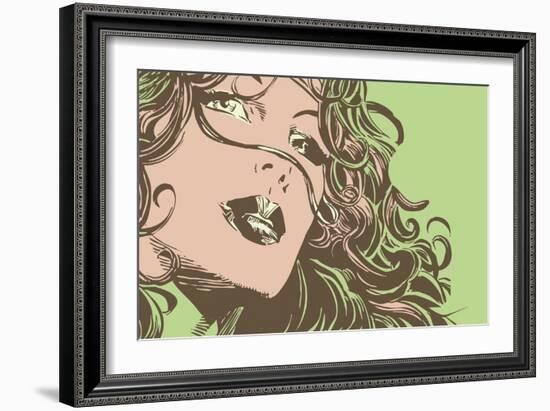 Illustrated Woman-Whoartnow-Framed Giclee Print