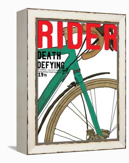 Illustration Bicycle Race Rider For Apparel-studiohome-Framed Stretched Canvas