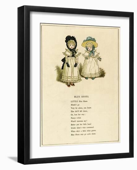 Illustration, Blue Shoes-Kate Greenaway-Framed Art Print