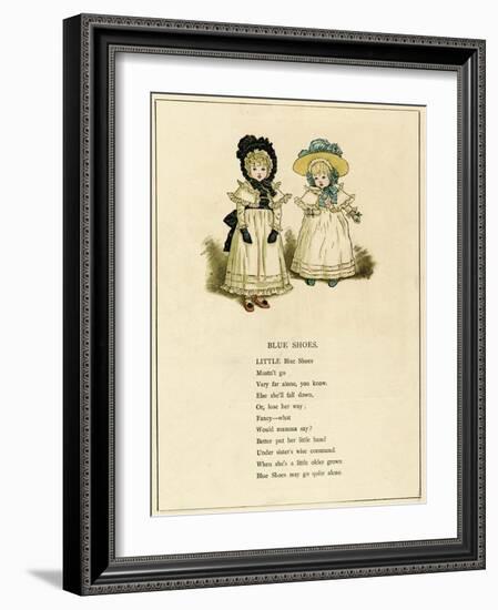 Illustration, Blue Shoes-Kate Greenaway-Framed Art Print