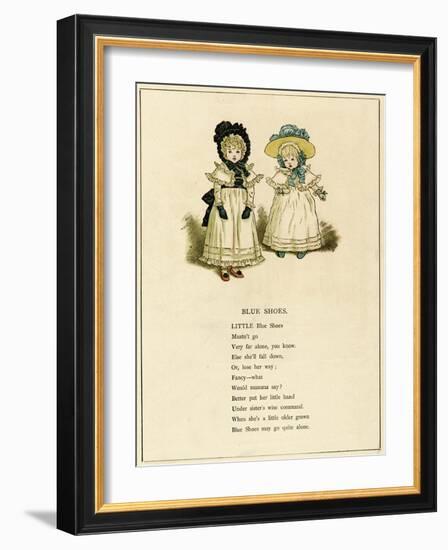 Illustration, Blue Shoes-Kate Greenaway-Framed Art Print