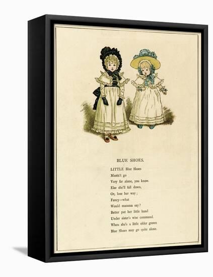 Illustration, Blue Shoes-Kate Greenaway-Framed Stretched Canvas