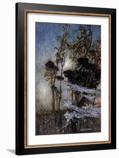 Illustration by Arthur RACKHAM (1867-1939) for the Dream of a Summer Night by William Shakespeare,-Arthur Rackham-Framed Giclee Print