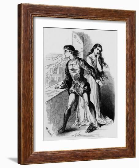 Illustration by Maurice Sand for Novel Lelia by George Sand (1833), Engraving-Maurice Sand-Framed Giclee Print