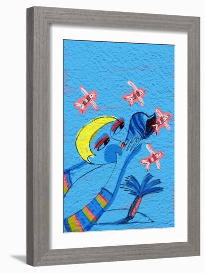 Illustration by Patrizia La Porta for the Novel “Lord of the Flies” by William Golding.-Patrizia La Porta-Framed Giclee Print