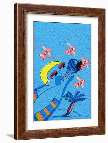 Illustration by Patrizia La Porta for the Novel “Lord of the Flies” by William Golding.-Patrizia La Porta-Framed Giclee Print